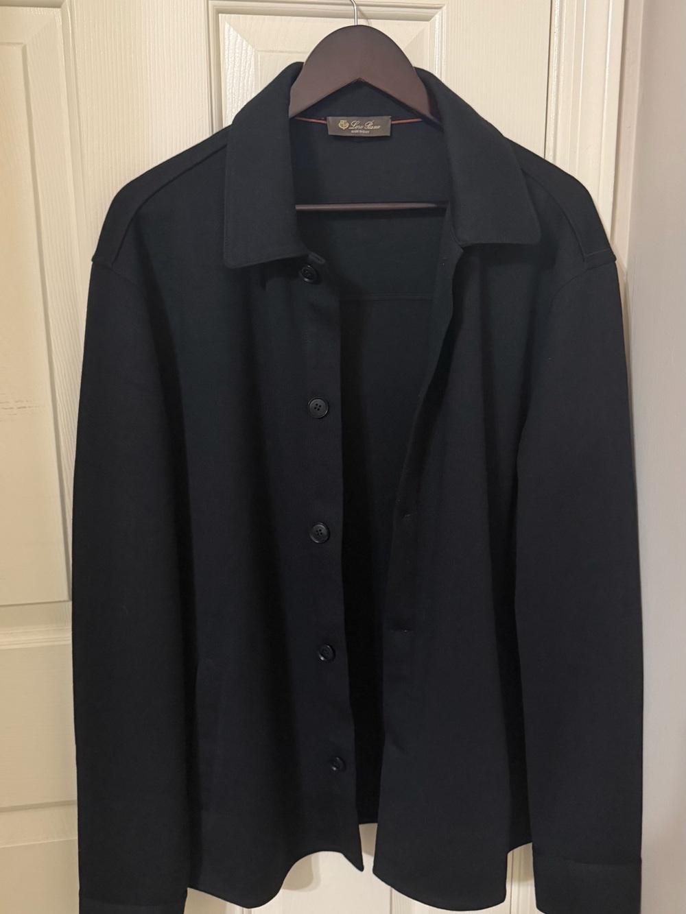 Loro Piana Wool Overshirt Navy Authentic.